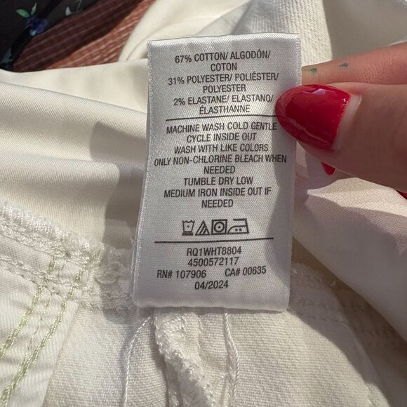 Hudson Maternity Reconstructed Denim Skirt Women's Size 28 in White - EUC! - Picture 6 of 8